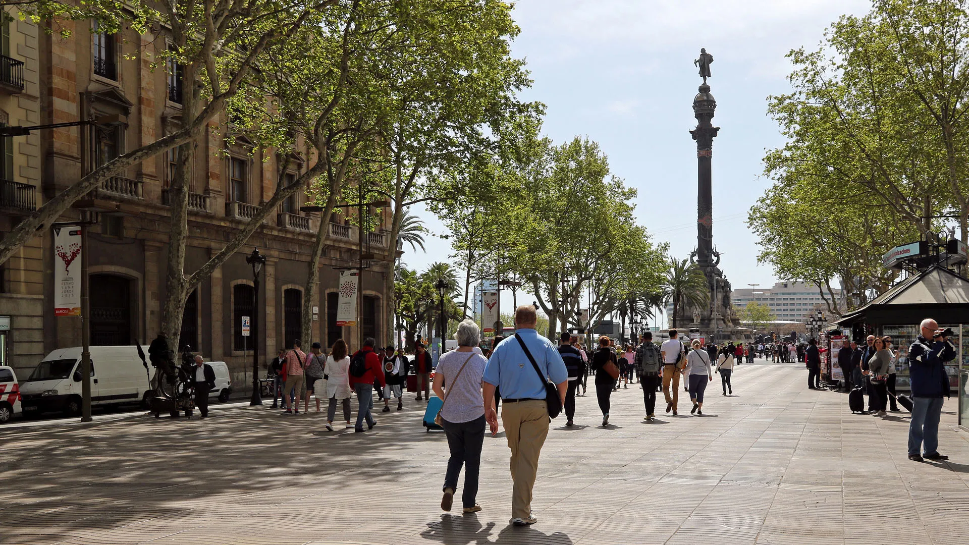 Tourists in Barcelona