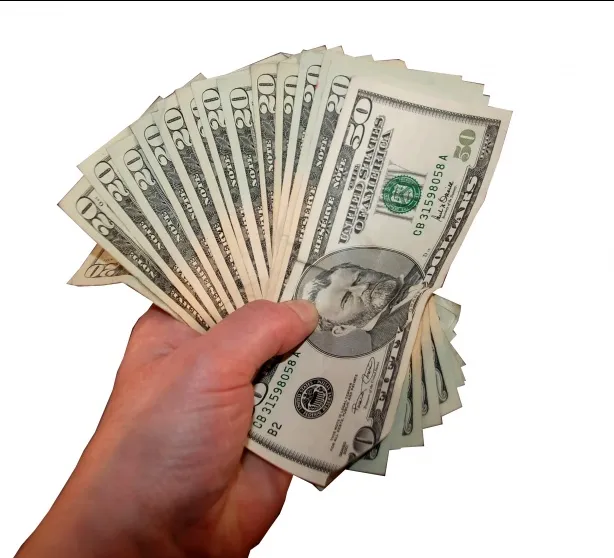 Hand holding money
